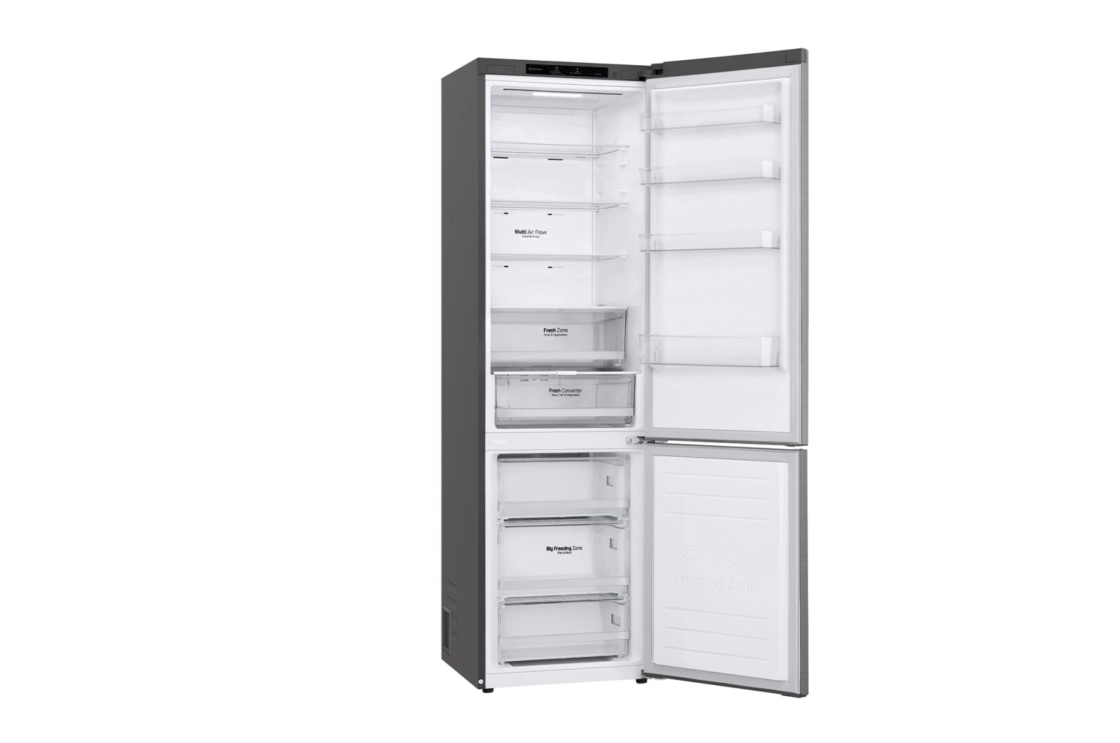 LG Alulfagyasztós hűtőszekrény, DoorCooling+™ technológia, 384L kapacitás, GBP52PZNCN1