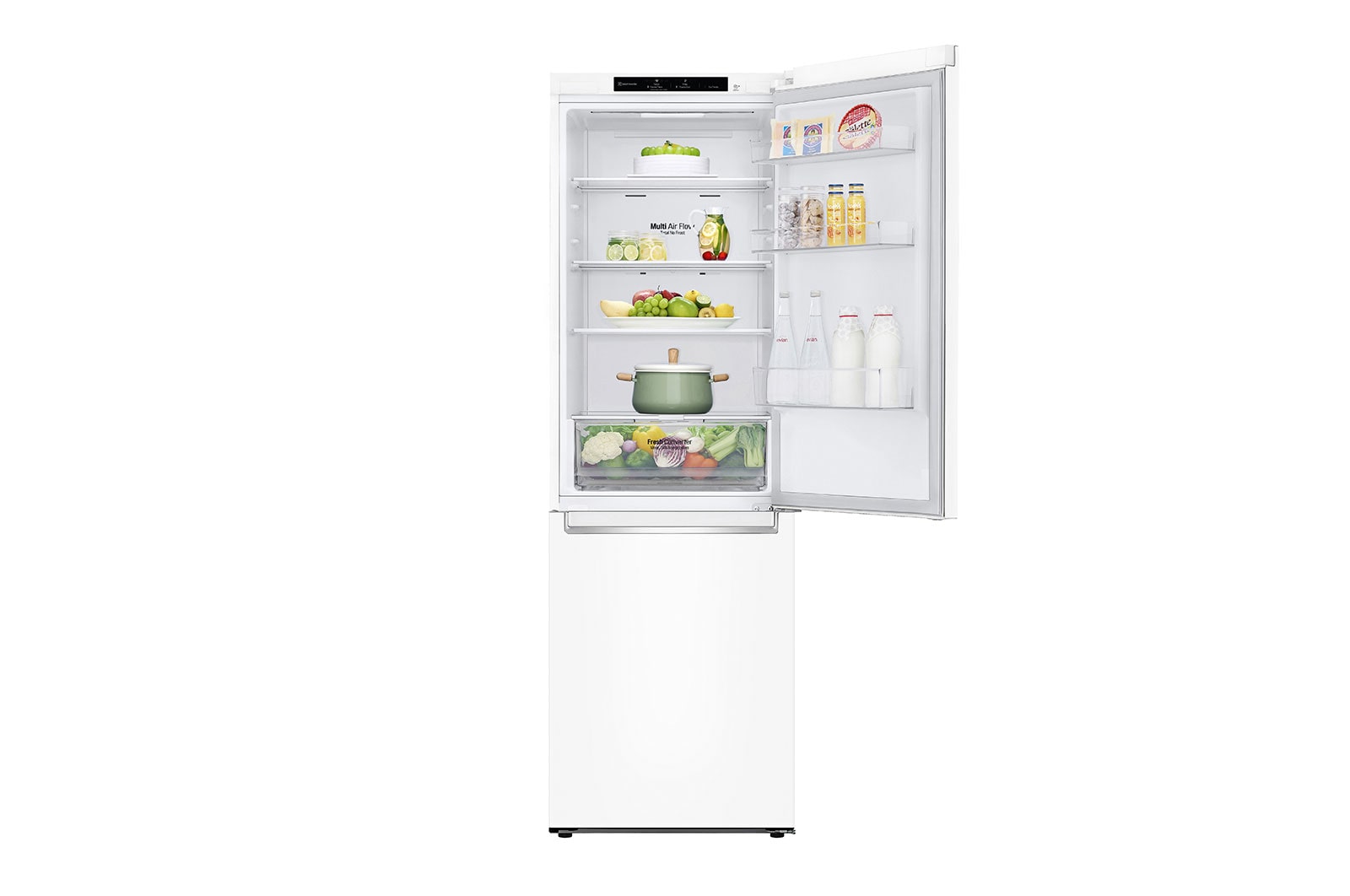 LG Alulfagyasztós hűtőszekrény, DoorCooling<sup>+</sup>™ technológia, 341L kapacitás, GBP61SWPGN