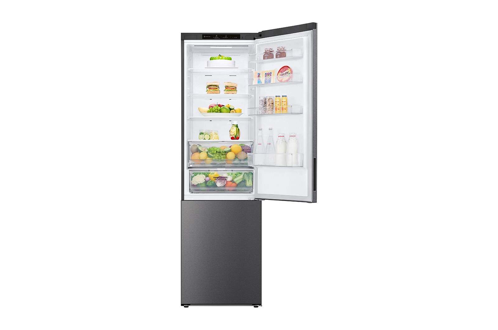 LG Alulfagyasztós hűtőszekrény, DoorCooling<sup>+</sup>™ technológia, 384L kapacitás, GBP62DSNCC1