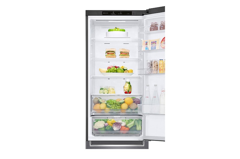 LG Alulfagyasztós hűtőszekrény, DoorCooling<sup>+</sup>™ technológia, 384L kapacitás, GBP62DSNCN1