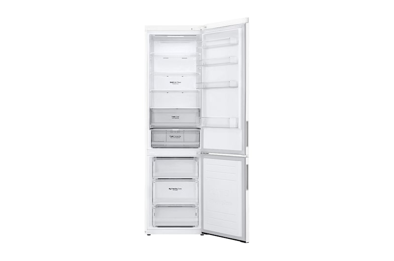 LG Alulfagyasztós hűtőszekrény, DoorCooling<sup>+</sup>™ technológia, 384L kapacitás, GBP62SWXCC1