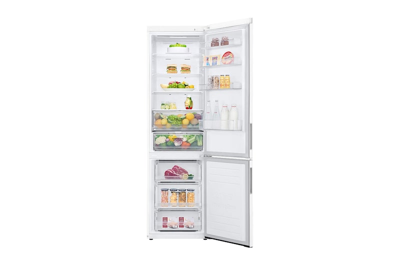 LG Alulfagyasztós hűtőszekrény, DoorCooling<sup>+</sup>™ technológia, 384L kapacitás, GBP62SWXCC1