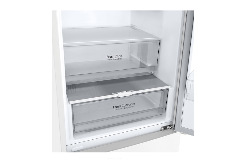 LG Alulfagyasztós hűtőszekrény, DoorCooling<sup>+</sup>™ technológia, 384L kapacitás, GBP62SWXCC1