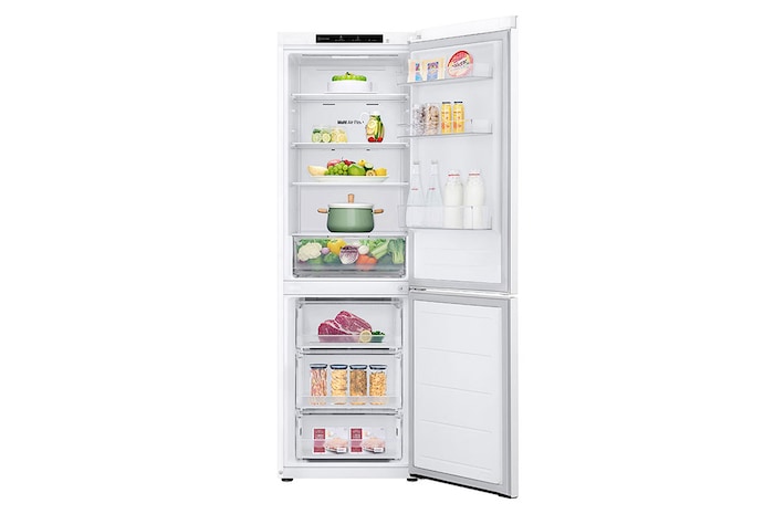 LG Alulfagyasztós hűtőszekrény, DoorCooling⁺™ technológia, 344L kapacitás, GBV21L0ESW