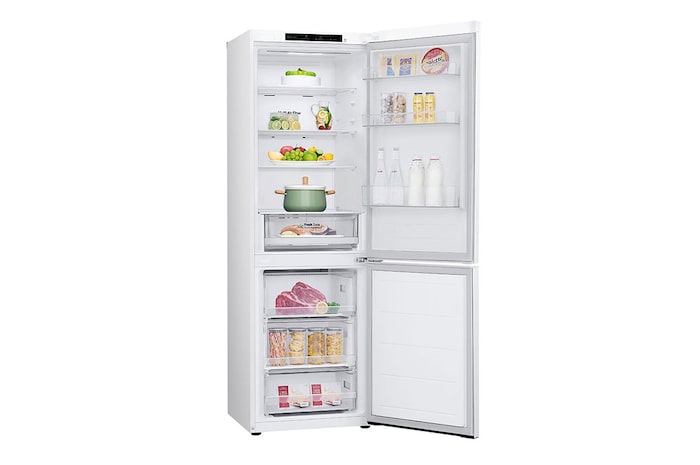 LG Alulfagyasztós hűtőszekrény, DoorCooling⁺™ technológia, 344L kapacitás, GBV21L0ESW