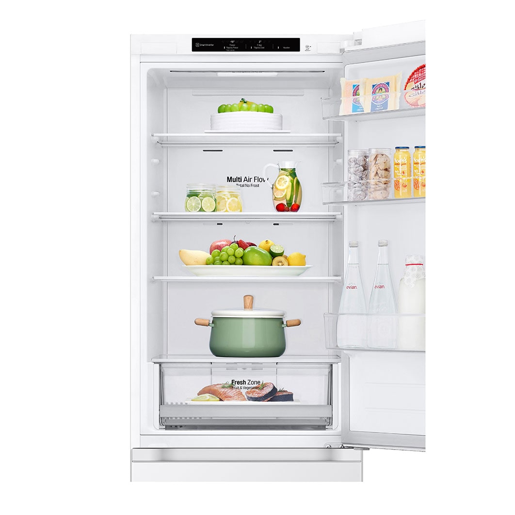 LG Alulfagyasztós hűtőszekrény, DoorCooling⁺™ technológia, 344L kapacitás, GBV21L0ESW