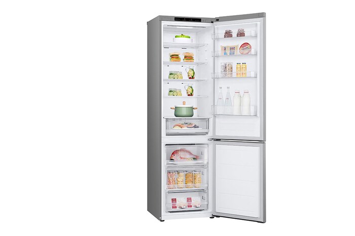 LG Alulfagyasztós hűtőszekrény, DoorCooling⁺™ technológia, 387L kapacitás, GBV22L0EPY