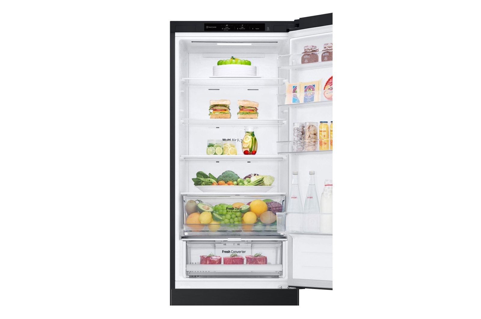 LG Alulfagyasztós hűtőszekrény, DoorCooling⁺™ technológia, 387L kapacitás, GBV22NCCEP