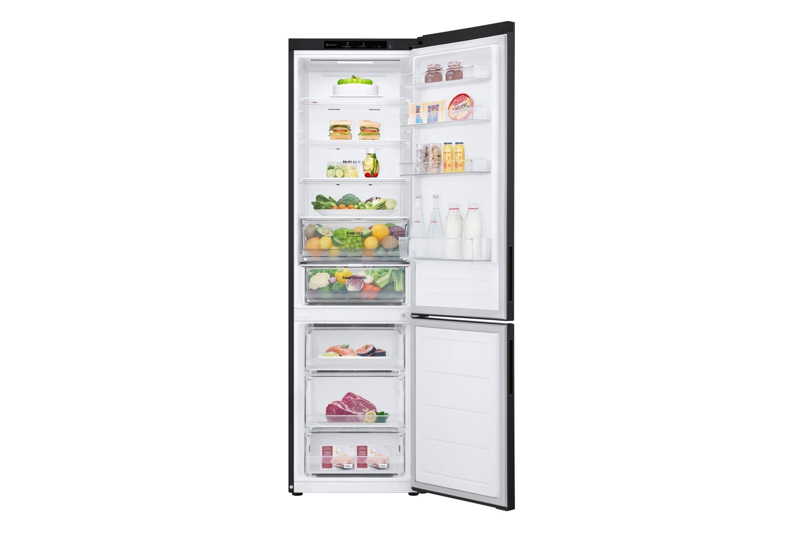 LG Alulfagyasztós hűtőszekrény, DoorCooling⁺™ technológia, 387L kapacitás, GBV22NCCEP