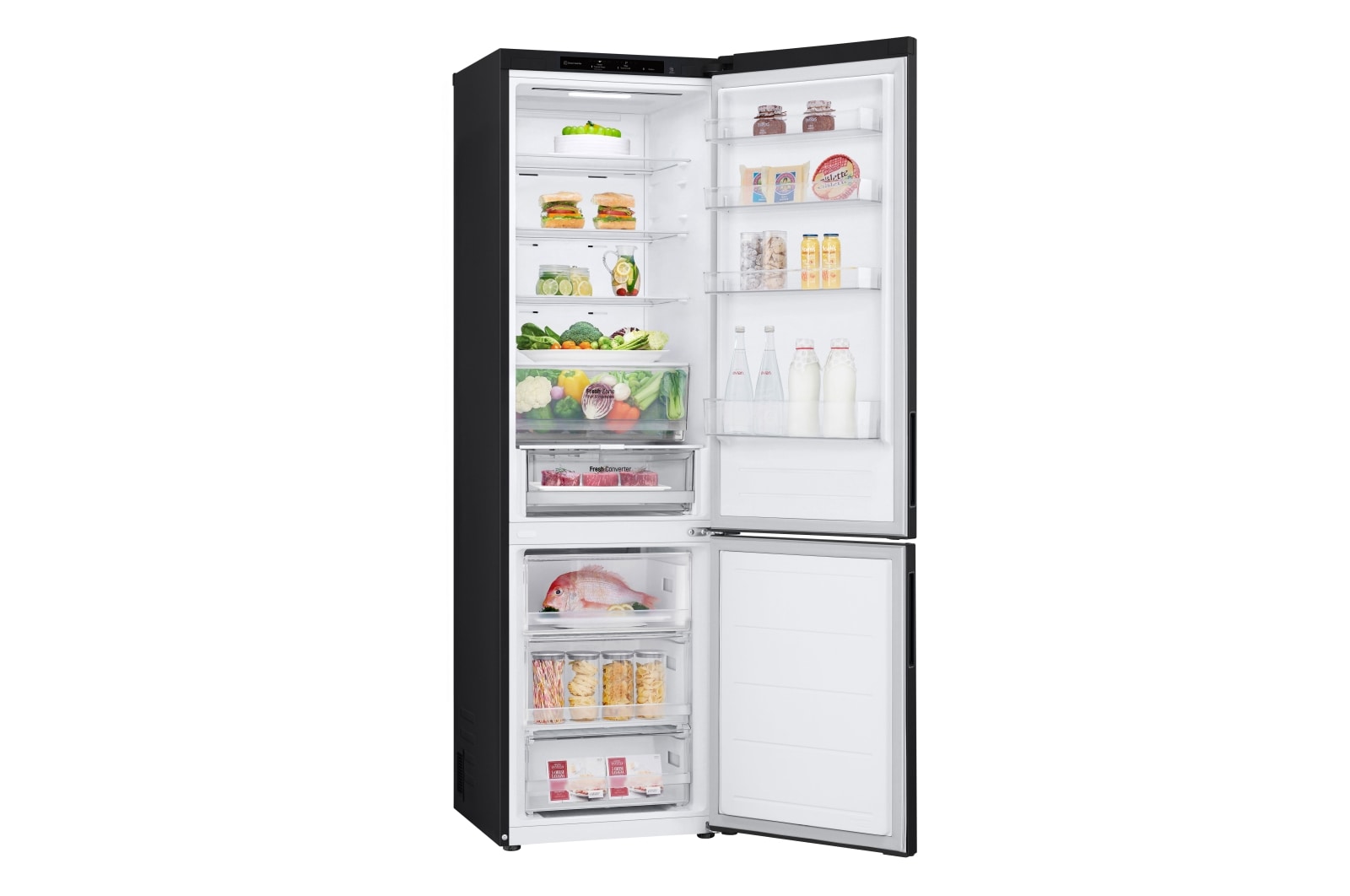 LG Alulfagyasztós hűtőszekrény, DoorCooling⁺™ technológia, 387L kapacitás, GBV22NCCEP