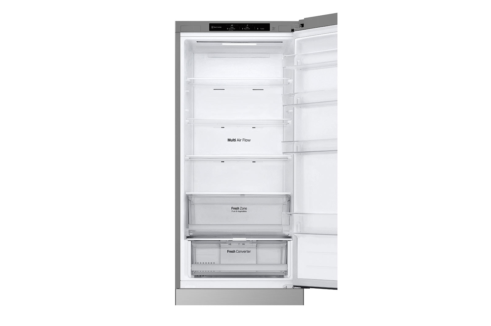 LG Alulfagyasztós hűtőszekrény, DoorCooling⁺™ technológia, 387L kapacitás, GBV22NCCPY