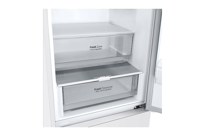 LG Alulfagyasztós hűtőszekrény, DoorCooling⁺™ technológia, 387L kapacitás, GBV22NCCSW