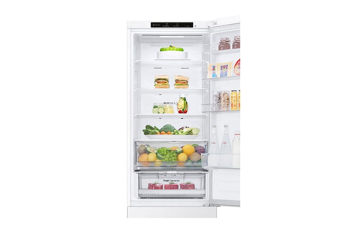 LG Alulfagyasztós hűtőszekrény, DoorCooling⁺™ technológia, 387L kapacitás, GBV22NCCSW
