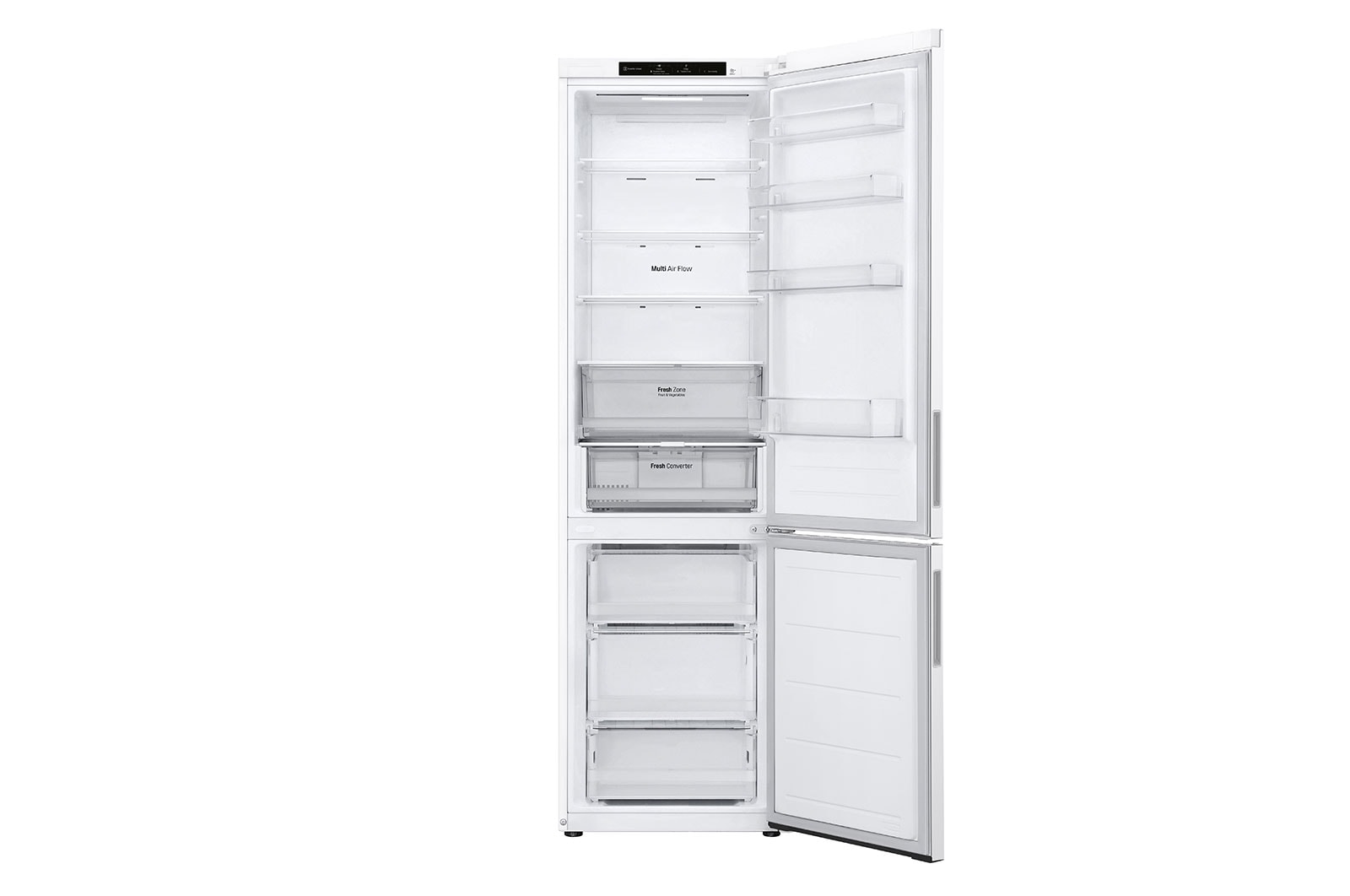 LG Alulfagyasztós hűtőszekrény, DoorCooling⁺™ technológia, 387L kapacitás, GBV22NCCSW
