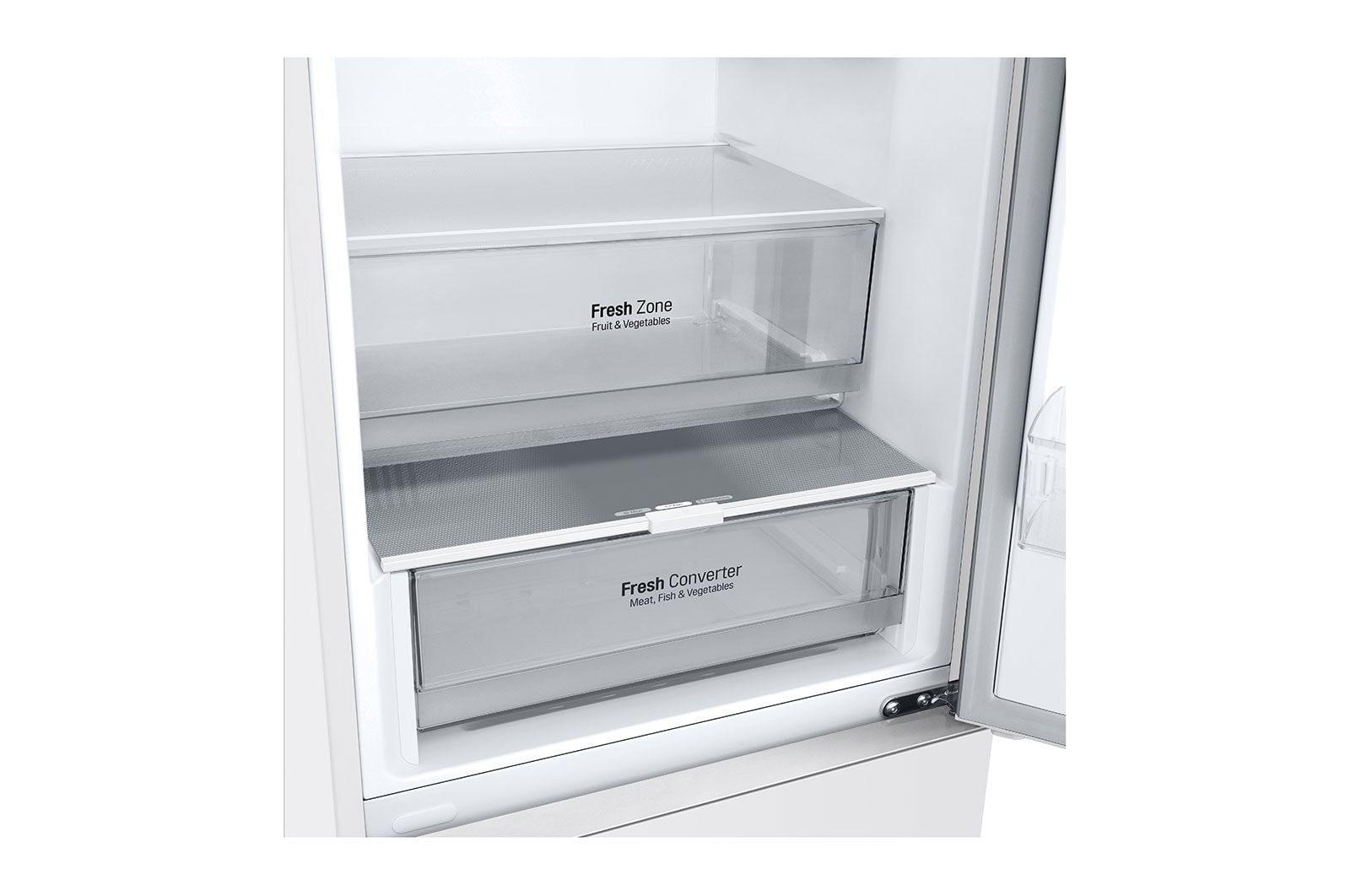 LG Alulfagyasztós hűtőszekrény, DoorCooling⁺™ technológia, 387L kapacitás, GBV22NCCSW