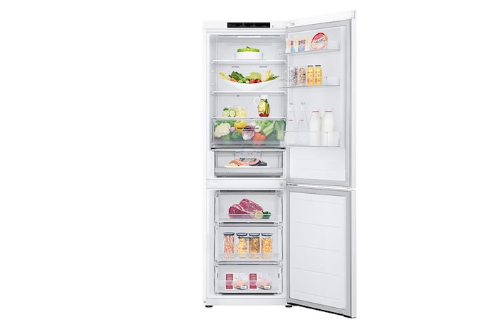 LG Alulfagyasztós hűtőszekrény, DoorCooling<sup>+</sup>™ technológia, 344L kapacitás, GBV3100CSW