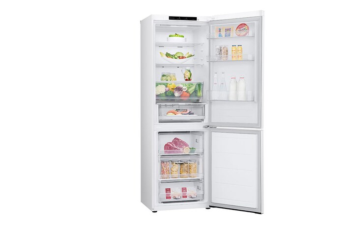 LG Alulfagyasztós hűtőszekrény, DoorCooling<sup>+</sup>™ technológia, 344L kapacitás, GBV3100CSW