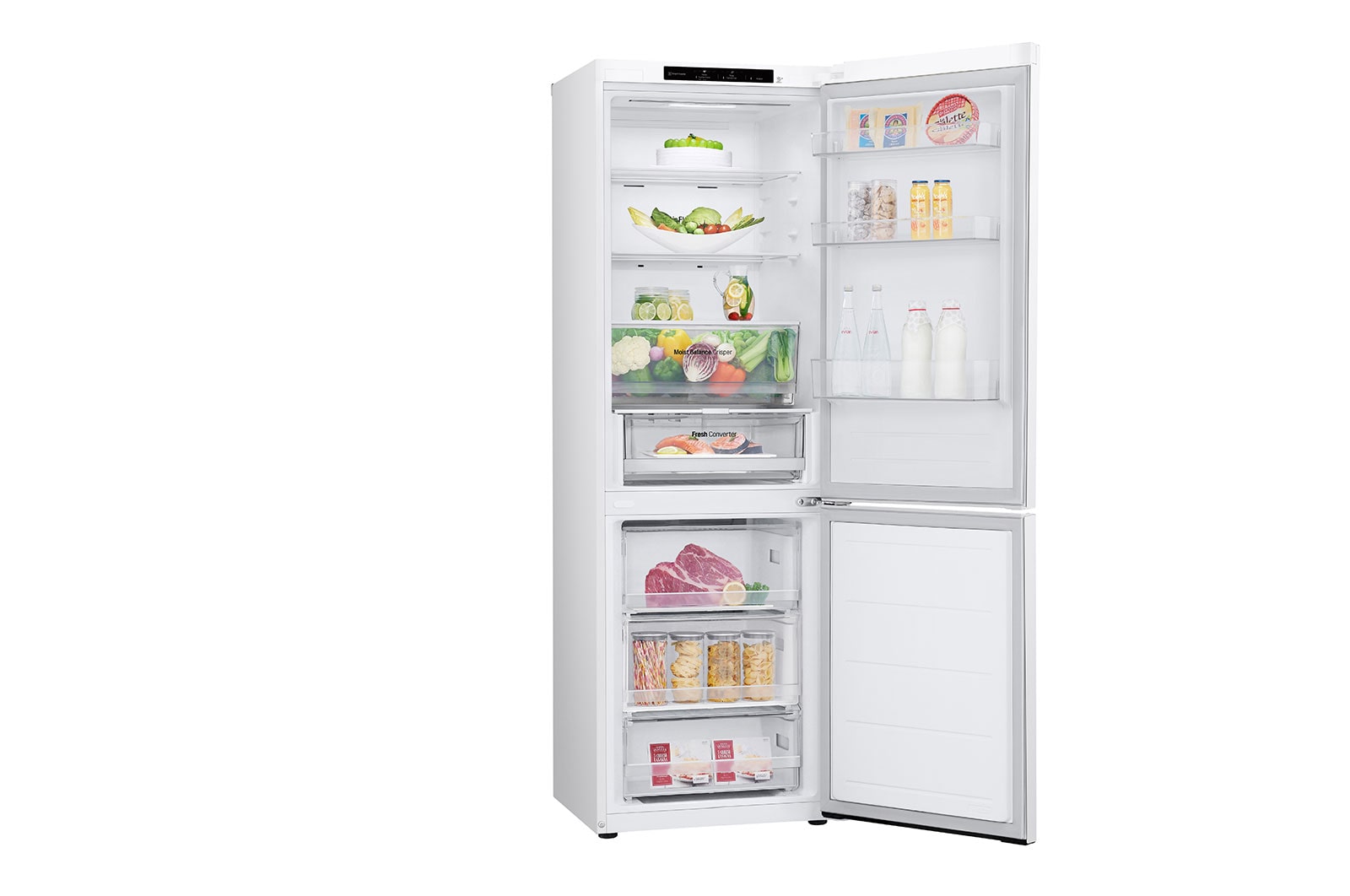 LG Alulfagyasztós hűtőszekrény, DoorCooling+™ technológia, 344L kapacitás, GBV3100DSW
