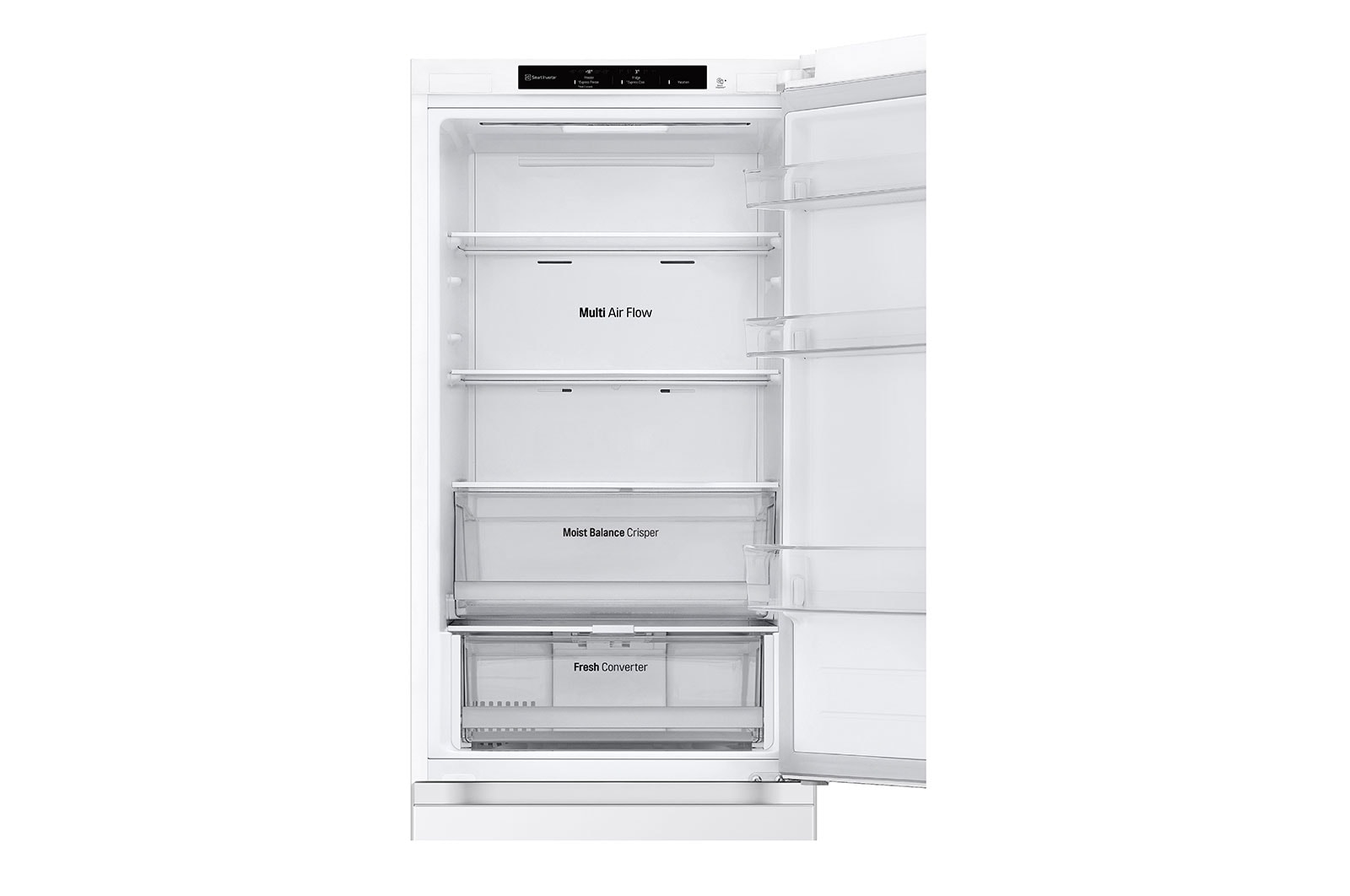 LG Alulfagyasztós hűtőszekrény, DoorCooling+™ technológia, 344L kapacitás, GBV3100DSW