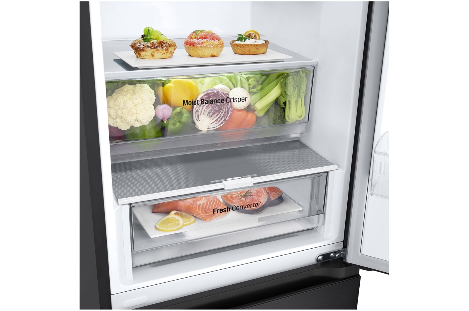 LG Alulfagyasztós hűtőszekrény, DoorCooling⁺™ technológia, 344L kapacitás, GBV3100EEP