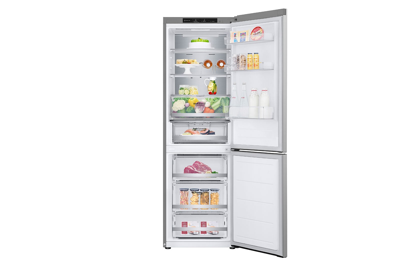 LG Alulfagyasztós hűtőszekrény, DoorCooling⁺™ technológia, 344L kapacitás, GBV7180DPY