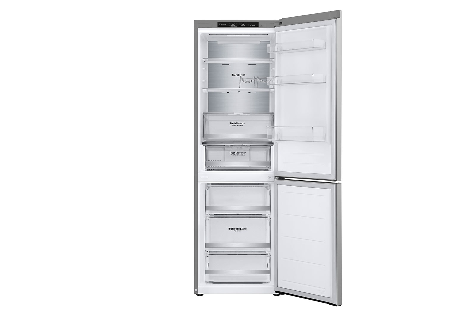 LG Alulfagyasztós hűtőszekrény, DoorCooling⁺™ technológia, 344L kapacitás, GBV7180DPY