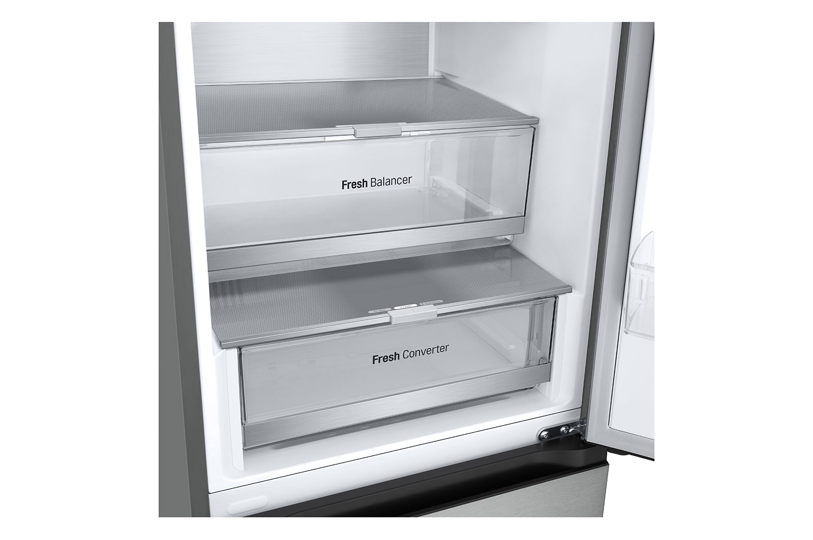LG Alulfagyasztós hűtőszekrény, DoorCooling<sup>+</sup>™ technológia, 387L kapacitás, GBV7280AMB
