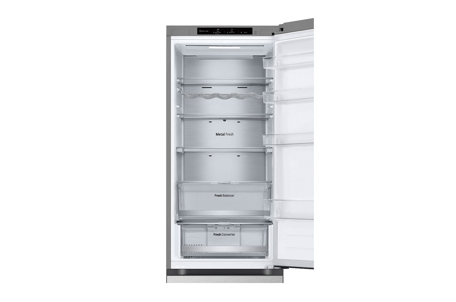 LG Alulfagyasztós hűtőszekrény, DoorCooling<sup>+</sup>™ technológia, 387L kapacitás, GBV7280AMB