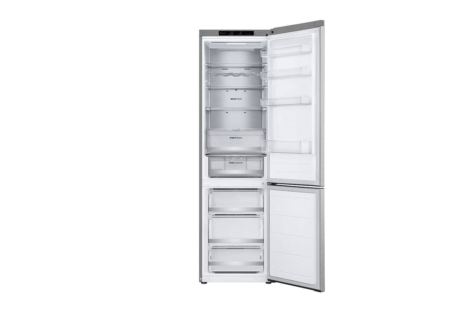 LG Alulfagyasztós hűtőszekrény, DoorCooling<sup>+</sup>™ technológia, 387L kapacitás, GBV7280AMB