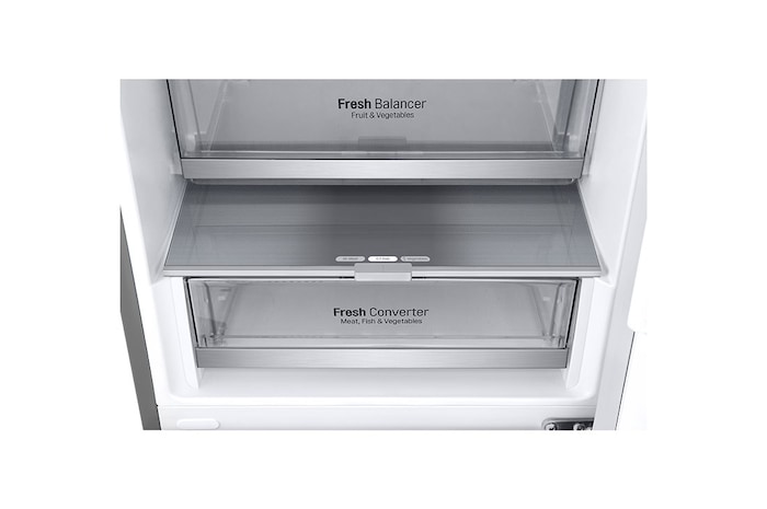 LG Alulfagyasztós hűtőszekrény, DoorCooling⁺™ technológia, 387L kapacitás, GBV7280CMB