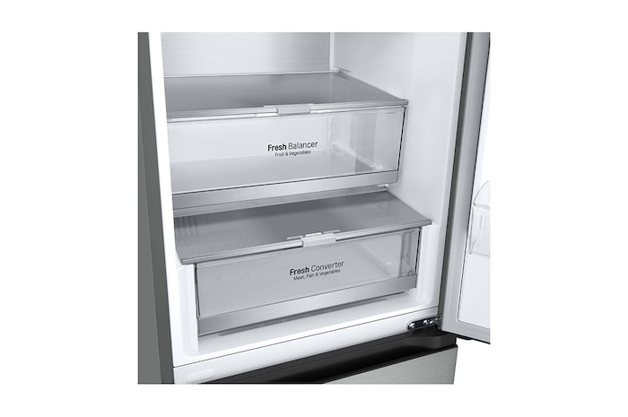 LG Alulfagyasztós hűtőszekrény, DoorCooling⁺™ technológia, 387L kapacitás, GBV7280CMB