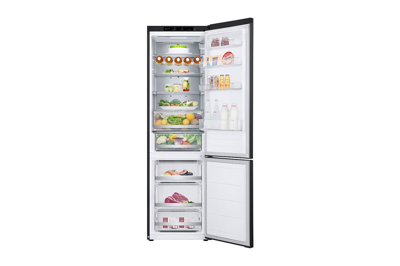 LG Alulfagyasztós hűtőszekrény, DoorCooling+™ technológia, 387L kapacitás, GBV7280DEV