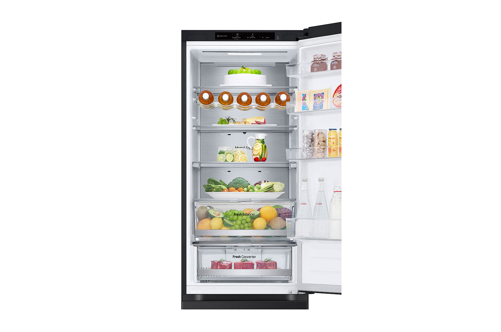 LG Alulfagyasztós hűtőszekrény, DoorCooling+™ technológia, 387L kapacitás, GBV7280DEV