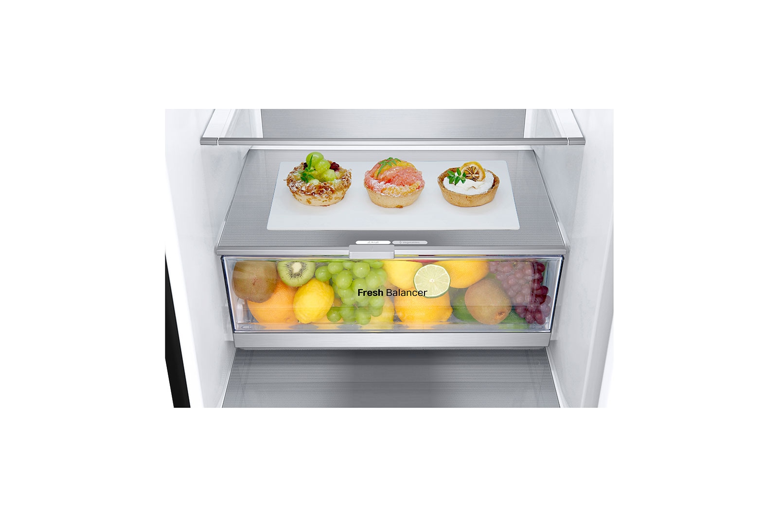 LG Alulfagyasztós hűtőszekrény, DoorCooling+™ technológia, 387L kapacitás, GBV7280DEV