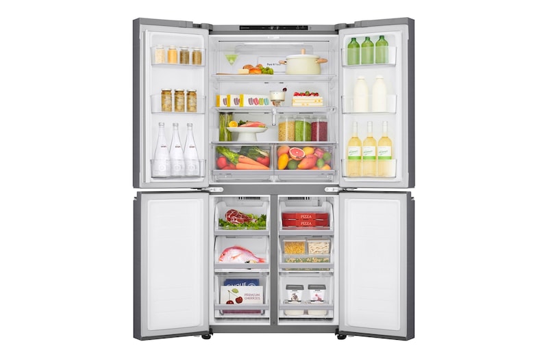 LG Négyajtós hűtőszekrény, DoorCooling<sup>+</sup>™ technológia, 530L kapacitás, GMB844PZFG