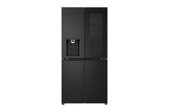 LG InstaView ™ Négyajtós hűtőszekrény, DoorCooling⁺™ és ThinQ™ technológia, 508L kapacitás, GMG860EPBE
