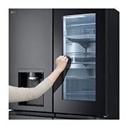 LG InstaView™ Négyajtós hűtőszekrény DoorCooling⁺™, Craft Ice™ és ThinQ™ technológia, 638L kapacitás, GMG960EVEE