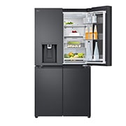 LG InstaView™ Négyajtós hűtőszekrény DoorCooling⁺™, Craft Ice™ és ThinQ™ technológia, 638L kapacitás, GMG960EVEE