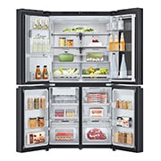 LG InstaView™ Négyajtós hűtőszekrény DoorCooling⁺™, Craft Ice™ és ThinQ™ technológia, 638L kapacitás, GMG960EVEE