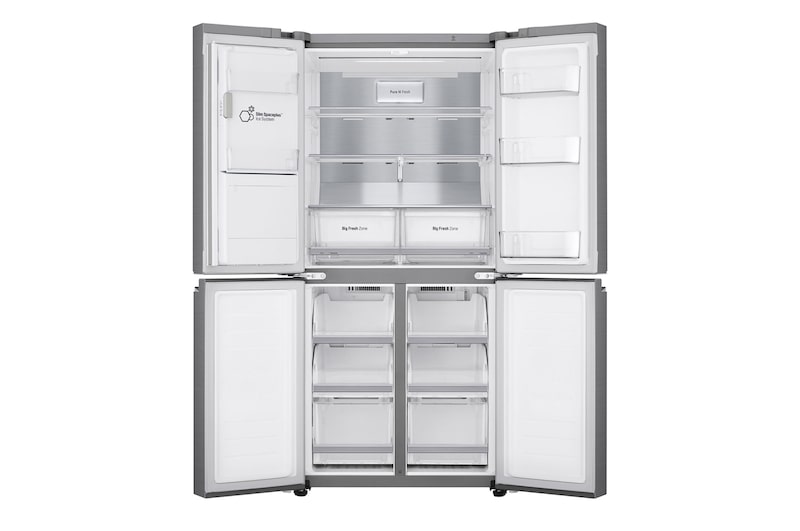 LG Keskeny négyajtós hűtőszekrény, DoorCooling⁺™ és ThinQ™ technológia, 506L kapacitás, GML844PZ6F