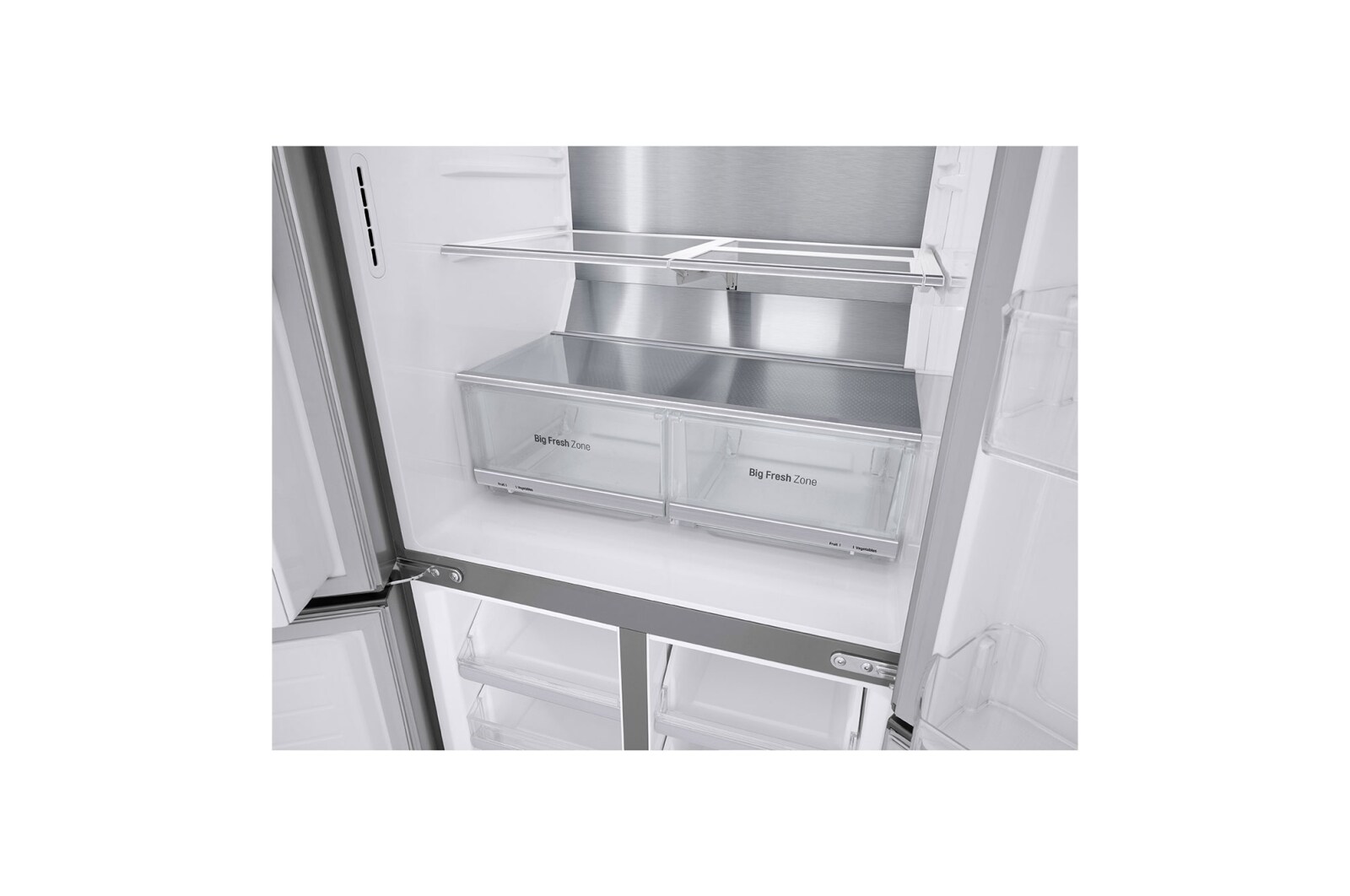 LG Keskeny négyajtós hűtőszekrény, DoorCooling⁺™ és ThinQ™ technológia, 506L kapacitás, GML844PZ6F