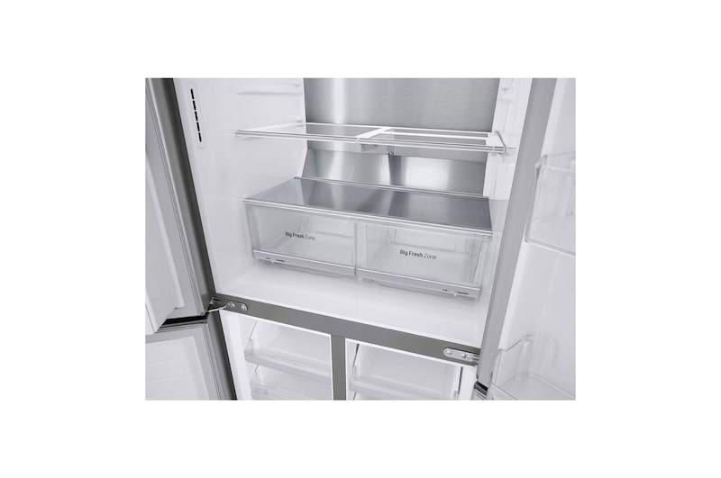 LG Keskeny négyajtós hűtőszekrény, DoorCooling⁺™ és ThinQ™ technológia, 506L kapacitás, GML844PZ6F