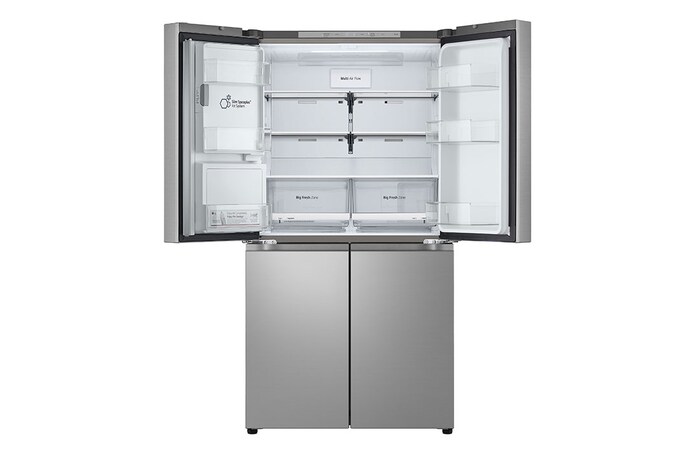LG Négyajtós hűtőszekrény ThinQ™ technológiával, 637L kapacitás, GML960PYFE