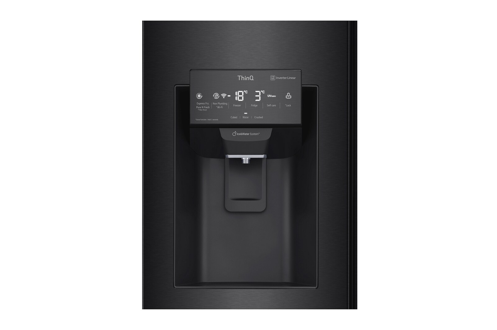 LG InstaView Door-in-Door™ Keskeny négyajtós hűtőszekrény, DoorCooling⁺™ és ThinQ™ technológia, 508L kapacitás, GMX844MC6F
