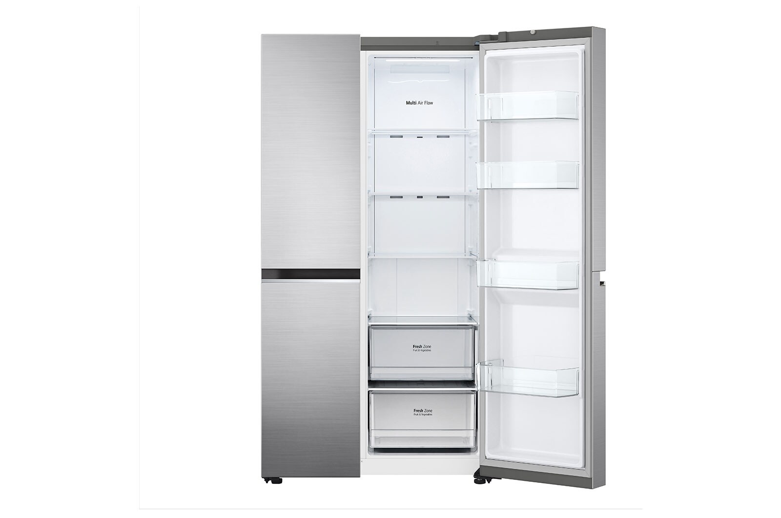 LG Side-by-Side hűtőszekrény, DoorCooling<sup>+</sup>™ technológia, 655L kapacitás, GSBV70PZTM