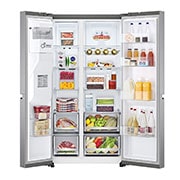 LG Side-by-Side hűtőszekrény, DoorCooling<sup>+</sup>™ és ThinQ™ technológia, 635L kapacitás, GSLV71PZLE