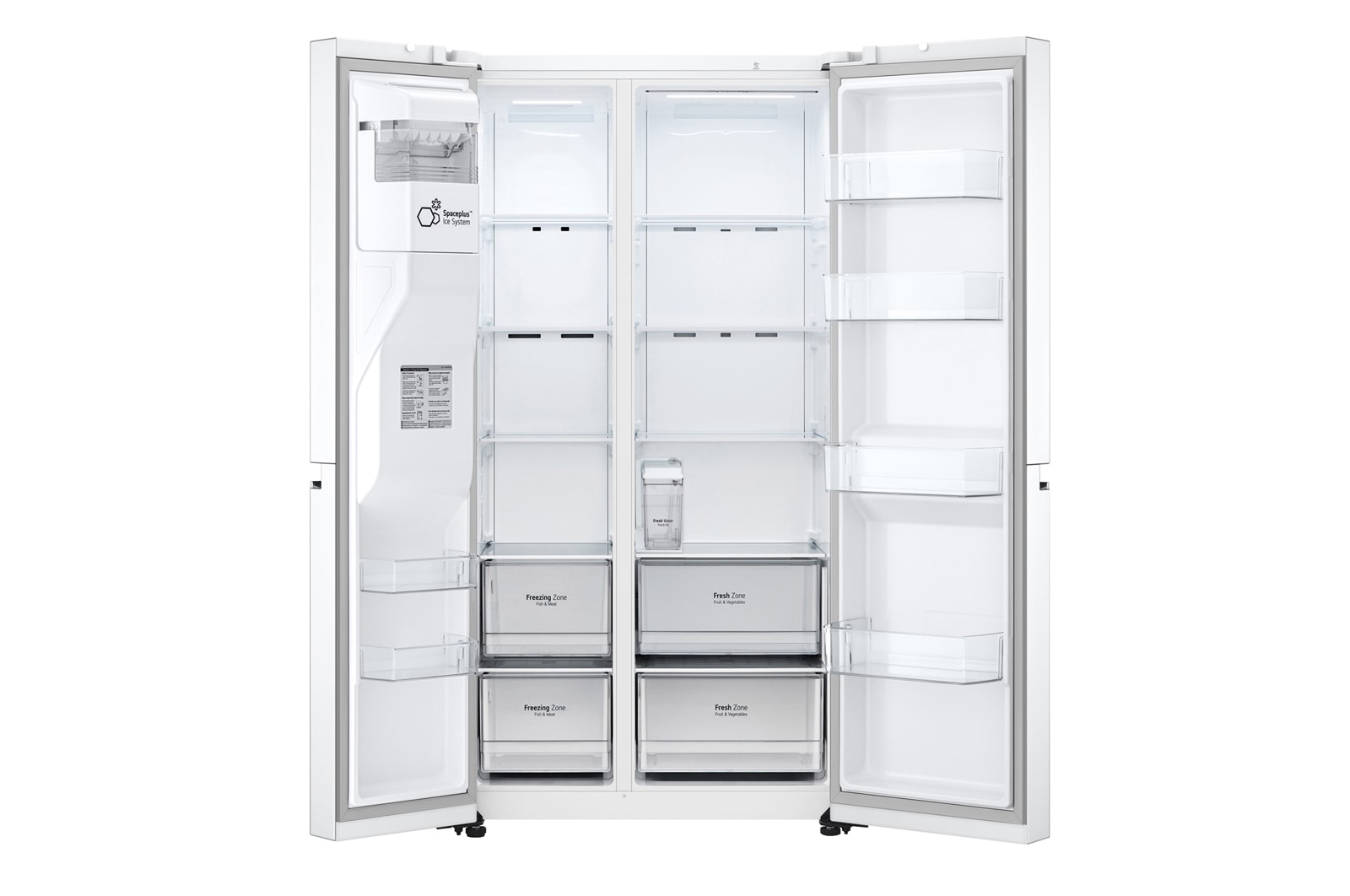 LG Side-by-Side hűtőszekrény, DoorCooling⁺™ és ThinQ™ technológia, 635L kapacitás, GSLV71SWTM