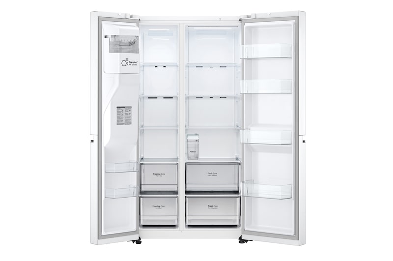 LG Side-by-Side hűtőszekrény, DoorCooling⁺™ és ThinQ™ technológia, 635L kapacitás, GSLV71SWTM