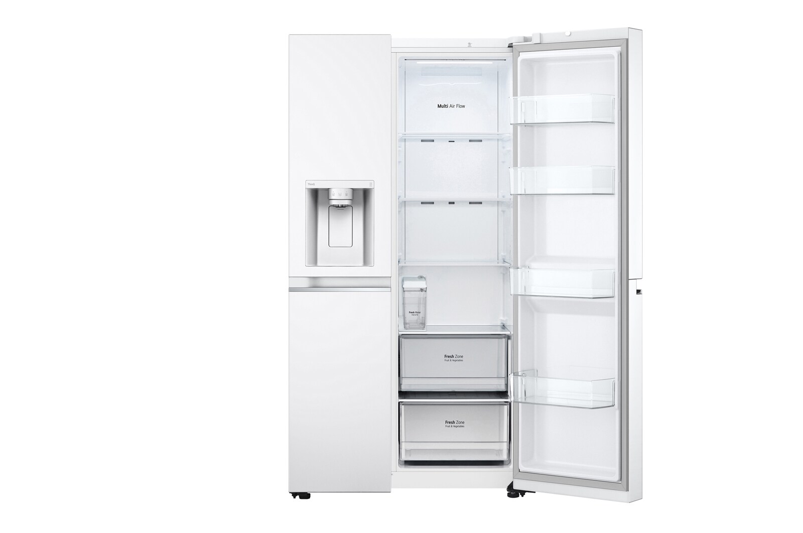 LG Side-by-Side hűtőszekrény, DoorCooling⁺™ és ThinQ™ technológia, 635L kapacitás, GSLV71SWTM
