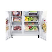 LG Side-by-Side hűtőszekrény, DoorCooling⁺™ és ThinQ™ technológia, 635L kapacitás, GSLV71SWTM